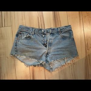 Recycled Levi’s Low Rise Slouchy Jean Shorts